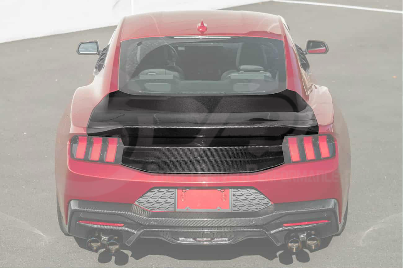 2024-UP FORD MUSTANG S650 | CARBON FIBER REAR TRUNK DECKLID WITH INTEGRATED SPOILER WING